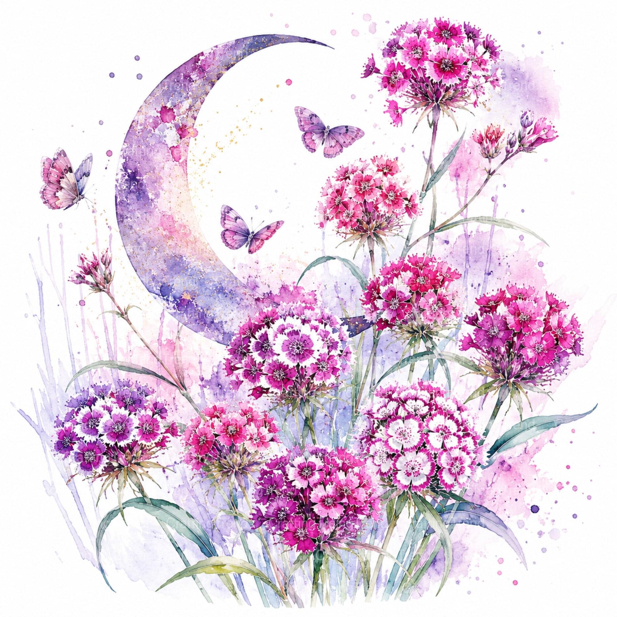 Sweet William Clip Art - Etsy