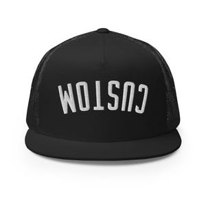 Custom Upside Down Trucker Hat, Custom Rope Hat, Custom Embroidered Upside Down Hat, Personalized Upside Down Embroidered Hat, Mom Hats Gift