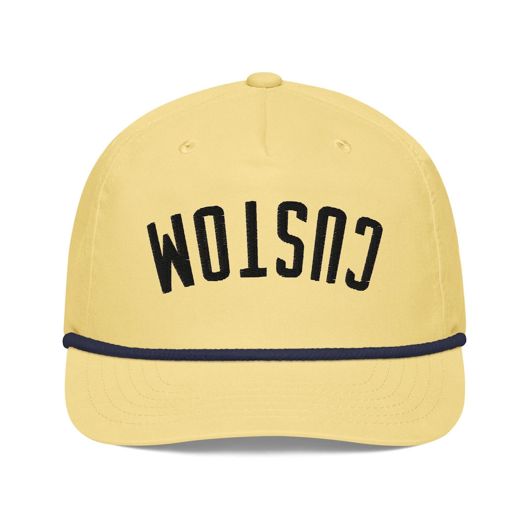 Custom Upside Down Embroidered Hat, 5 Panel Two Tone Embroidered Hats ...
