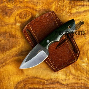 6 Inches Handmade Skinner Knife with G10 Micarta Handle, Utility Knife, Hunting Knife, Camping Knife, Hand Forged Knives with Sheath Gift