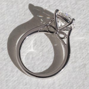 2ct Round Cut Moissanite Engagement Ring, Round Solitaire Ring, 14k Solid Gold Ring, Anniversary Gift Ring, Bridal Ring, Personalized Gift
