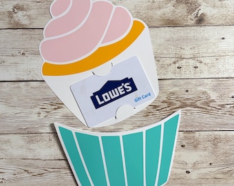 Cupcake Gift Card Envelope SVG - Birthday - DIY Paper Craft - Instant Download