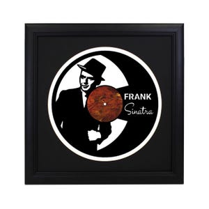 Disco personalizado de Frank Sinatra Die Cut - Decoração para casa, decoração de álbum retrô, arte de parede, arte musical 3D, Fly Me To The Moon, My Way That&#39;s Life