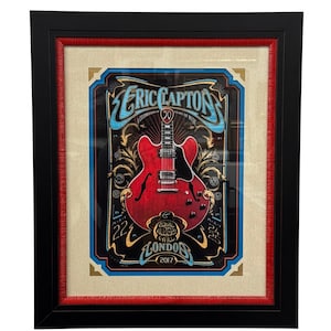 Plakat koncertowy Erica Claptona na żywo w Royal Albert Hall - Rock n Roll, wydruk w ramie na zamówienie,