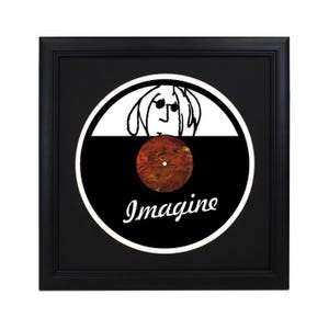 Custom John Lennon Die Cut Record - Home Decor, Retro Album Decor, Wall Art, 3D Music Art, Imagine The Beatles Instant Karma Double Fantasy