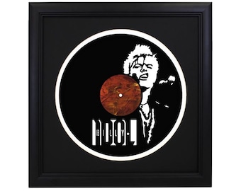 Custom Billy Idol Die Cut Record - Home Decor, Retro Album Decor, Wall Art, Rock n Roll, 80s rock, Punk Rock, New Wave Music, Hard Rock