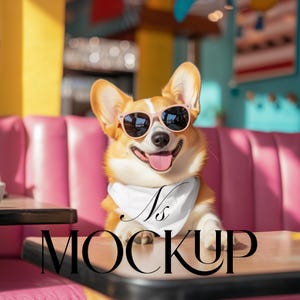 Dog Bandana Mockup For Canva Drag Drop Bandana Collar Drag Drop Mock Up PNG Transparent Pet Bandana Collar Mockups for Dog Overlay