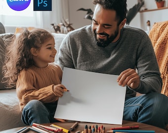 Coloring Page Mockup for Canva and Photoshop, Color Page Mockups, Activity Pages Mockup, Drawing Page Mockup