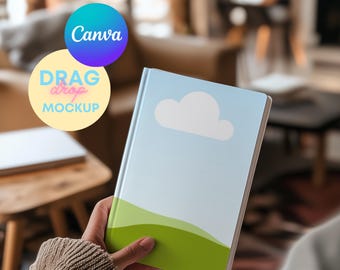 Hardcover Journal Mockup 1 | Printify Ruled Line Journal Matte | Journal Mock up | Canva Template | Drag and Drop