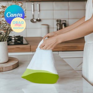 Kitchen Towel Mockup 10 Hand Towel Mockup Printify Mockups Tea Towel Mockup Canva Drag and Drop Templates Tea Towel Templates