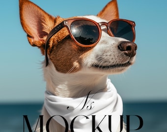 Dog Bandana Mockup For Canva Drag Drop Bandana Collar Drag Drop Mock Up PNG Transparent Pet Bandana Collar Mockups for Dog Overlay