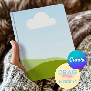 Hardcover Journal Mockup 2 | Printify Ruled Line Journal Matte | Journal Mock up | Canva Template | Drag and Drop
