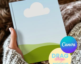 Hardcover Journal Mockup 2 | Printify Ruled Line Journal Matte | Journal Mock up | Canva Template | Drag and Drop