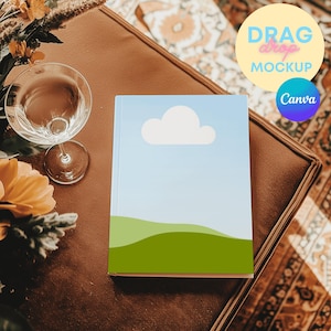 Hardcover Journal Mockup 9 | Printify Ruled Line Journal Matte | Journal Mock up | Canva Template | Drag and Drop