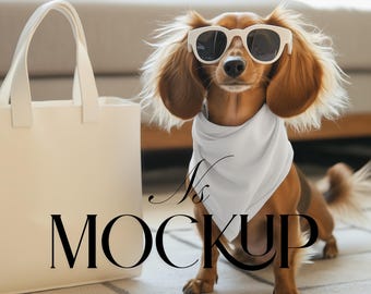Dog Bandana Mockup For Canva Drag Drop Bandana Collar Drag Drop Mock Up PNG Transparent Pet Bandana Collar Mockups for Dog Overlay