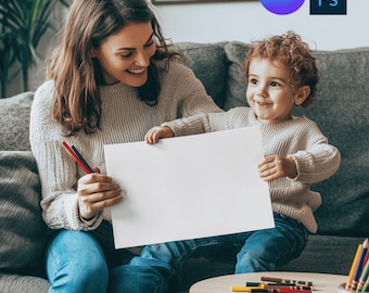 Coloring Page Mockup for Canva and Photoshop, Color Page Mockups, Activity Pages Mockup, Drawing Page Mockup