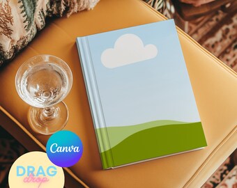 Hardcover Journal Mockup 10 | Printify Ruled Line Journal Matte | Journal Mock up | Canva Template | Drag and Drop