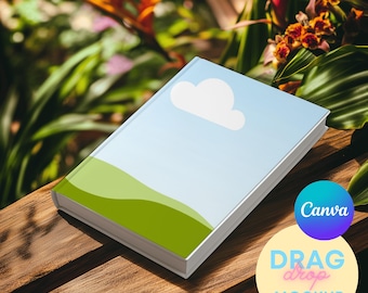Hardcover Journal Mockup 5 | Printify Ruled Line Journal Matte | Journal Mock up | Canva Template | Drag and Drop