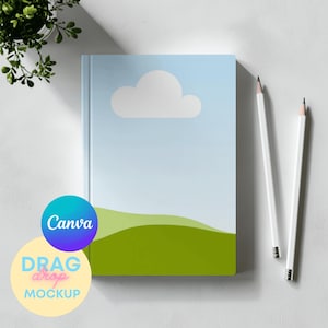 Hardcover Journal Mockup 8 | Printify Ruled Line Journal Matte | Journal Mock up | Canva Template | Drag and Drop