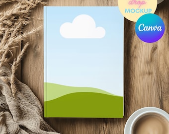Hardcover Journal Mockup 3 | Printify Ruled Line Journal Matte | Journal Mock up | Canva Template | Drag and Drop