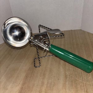 Vintage Bäcker und Köche Sschaufel # 12 Ausgezeichneter Arbeitszustand Grüner Griff NSF