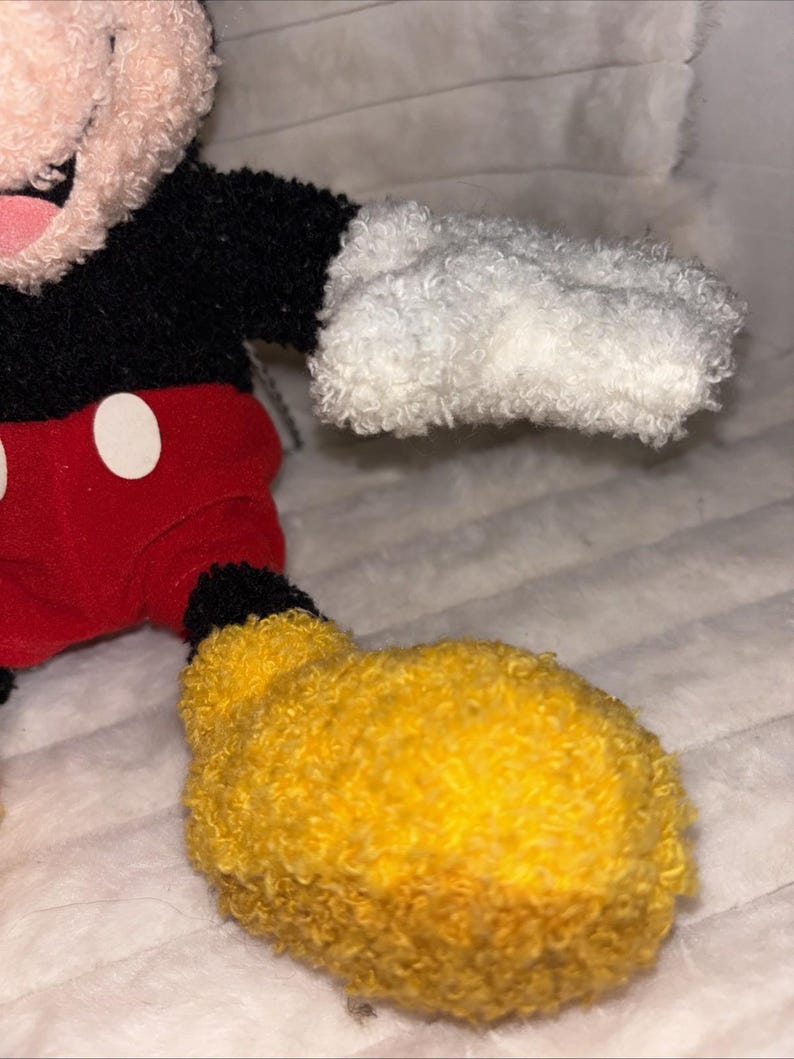 Vintage Mickey Mouse Cuddle Up 14" Plush Stuffed Animal Toy 1999 Fisher Price image 4