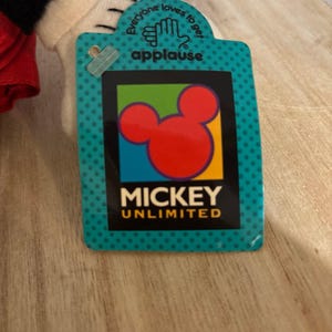 Vintage 1990-tals Musse Pigg Applåder plysch 30 cm Klassisk Musse Pigg bild 4