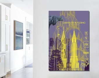 Chrysler Building 24" x 36"Poster - NYC - Pop Art Warhol style print