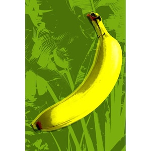 Banana Warhol style Pop art giclee print