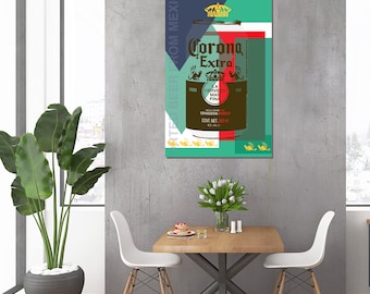 Corona Extra can Pop Art print - Giclee on vanvas