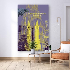 Chrysler Building - NYC - Pop Art Warhol style print.