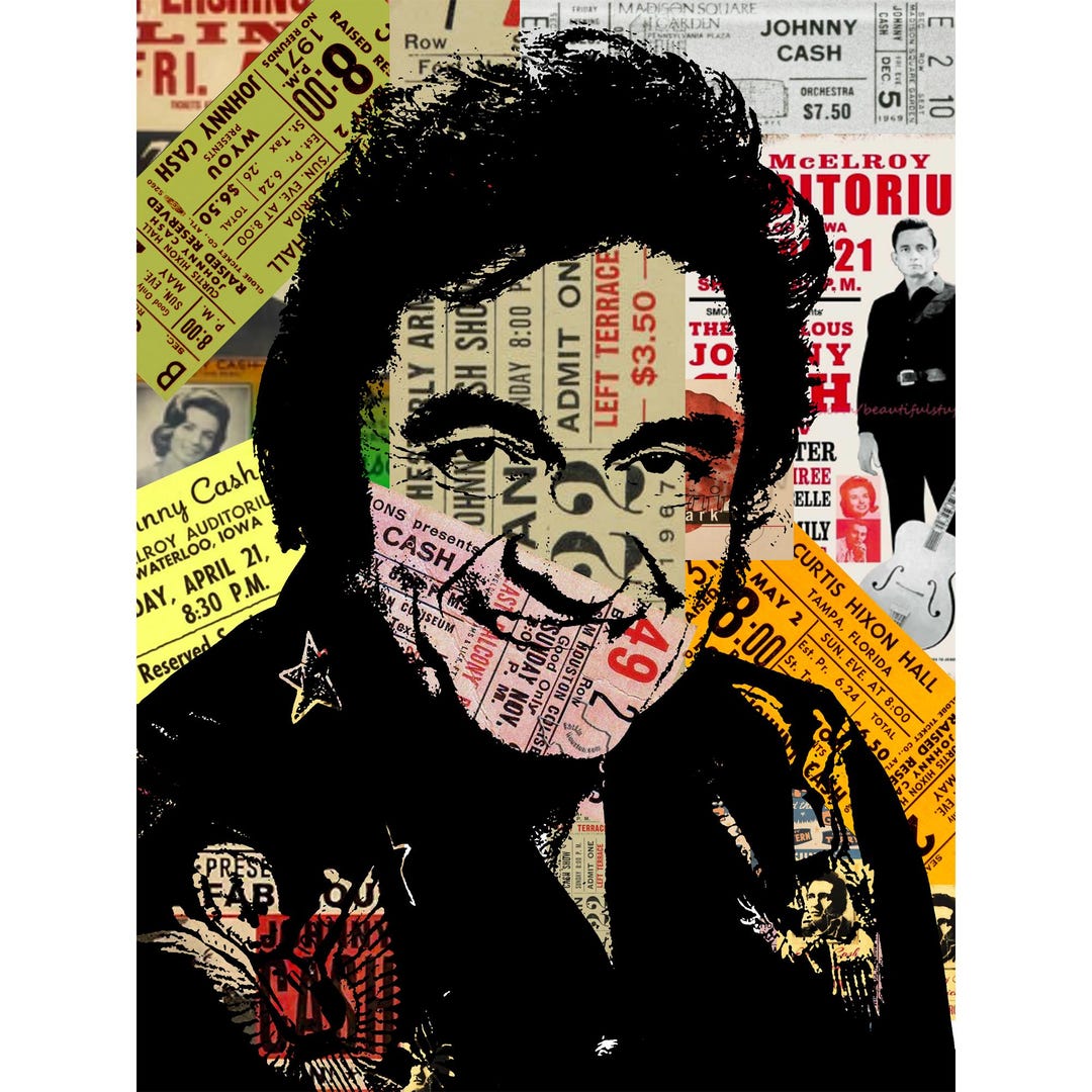 Johnny Cash Pop Art Warhol Style Print - Etsy