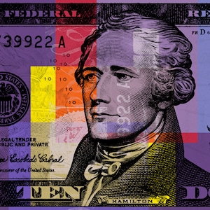 Alexander Hamilton Pop Art giclee print on canvas