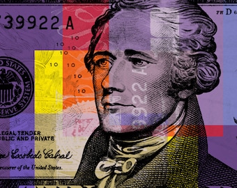 Alexander Hamilton Pop Art print - Giclee on  canvas