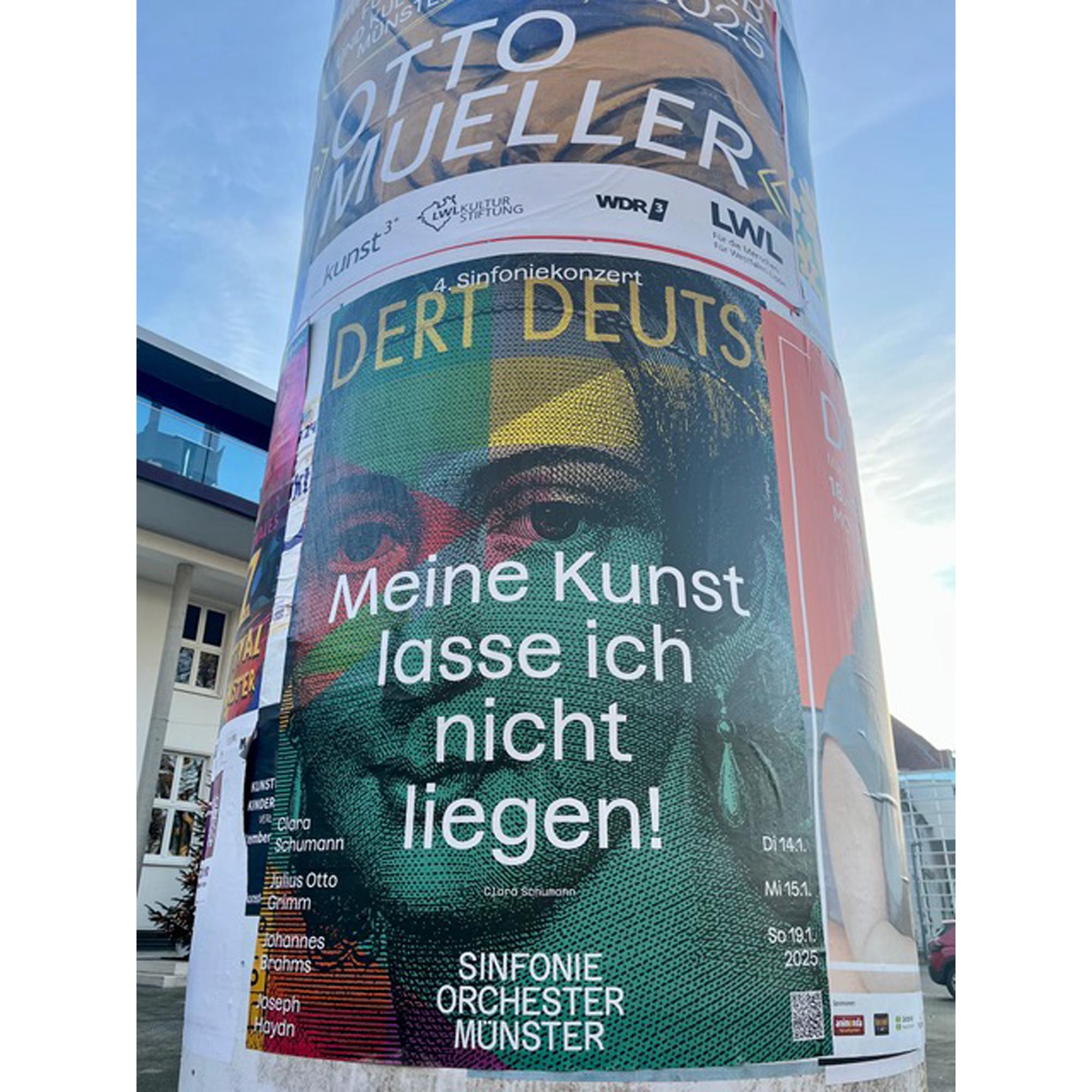 クララ・シューマン - 100 ドイツマルク紙幣のポップアート プリント