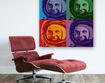 Yuri Gagarin Pop Art print - giclee on canvas