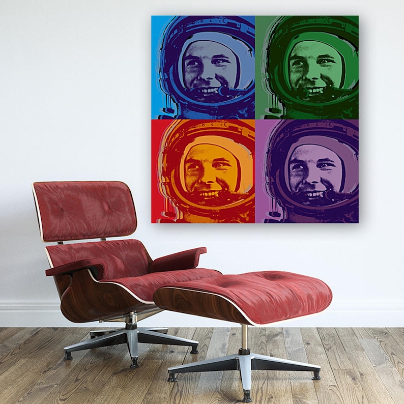 Yuri Gagarin Pop Art print - giclee on canvas image 1