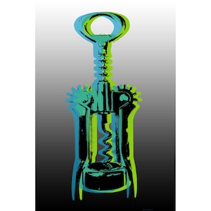 Corkscrew Pop Art Warhol style giclee print