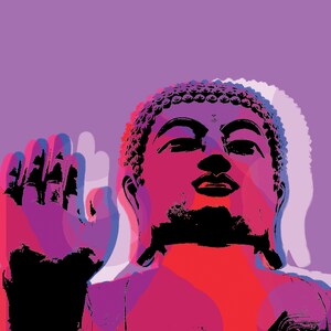 Buddha Pop Art Warhol style print