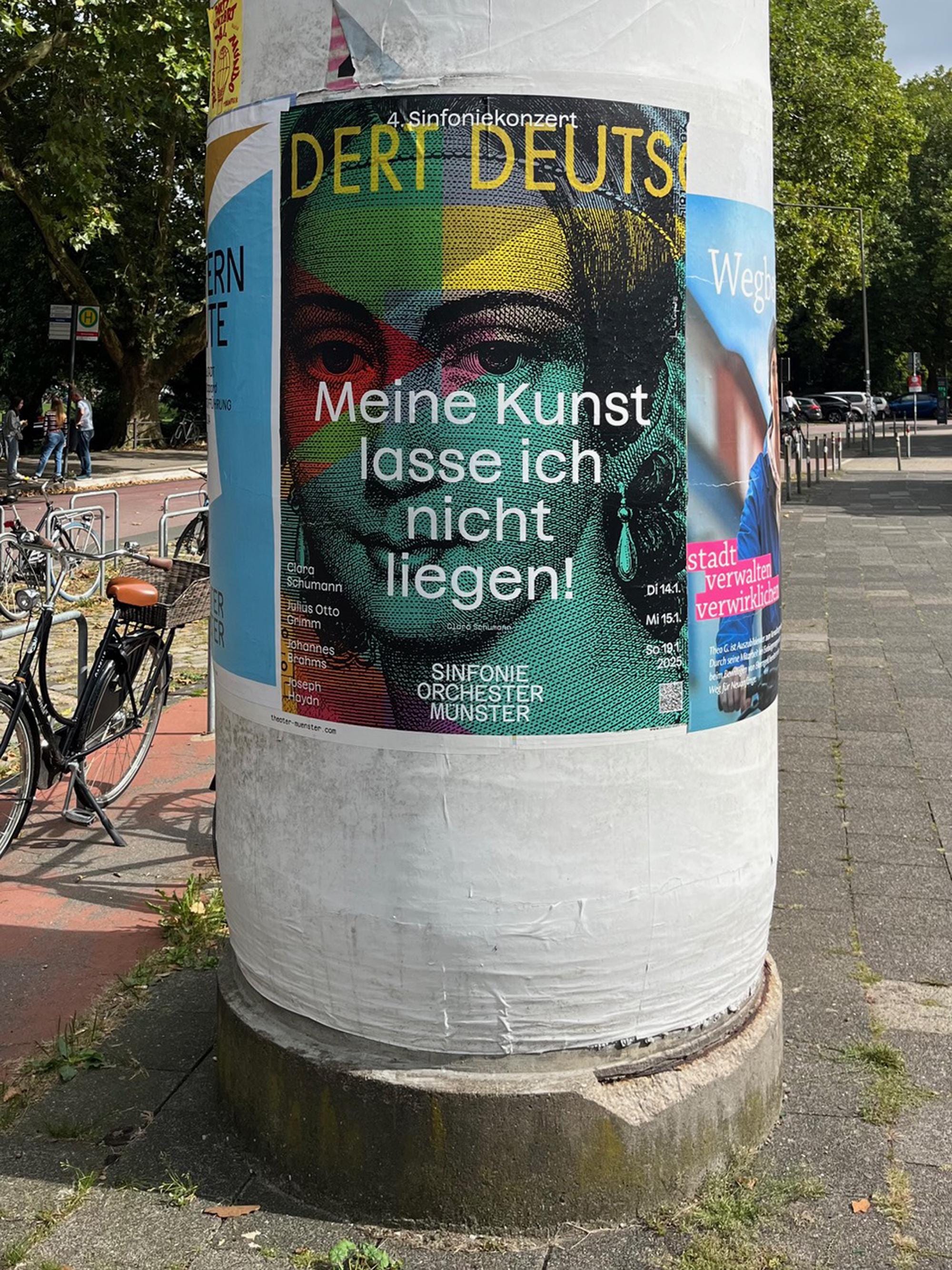 クララ・シューマン - 100 ドイツマルク紙幣のポップアート プリント