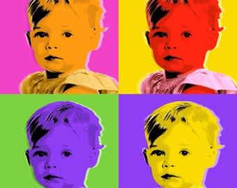 Custom Pop Art Poster - Rolled or stretched canvas - Pet and People