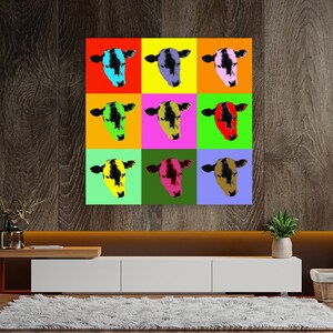 Brahman Cow Pop Art Andy Warhol style - giclee on canvas