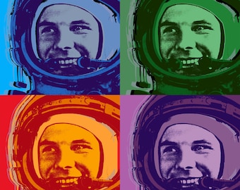 Yuri Gagarin Pop Art print - giclee on canvas
