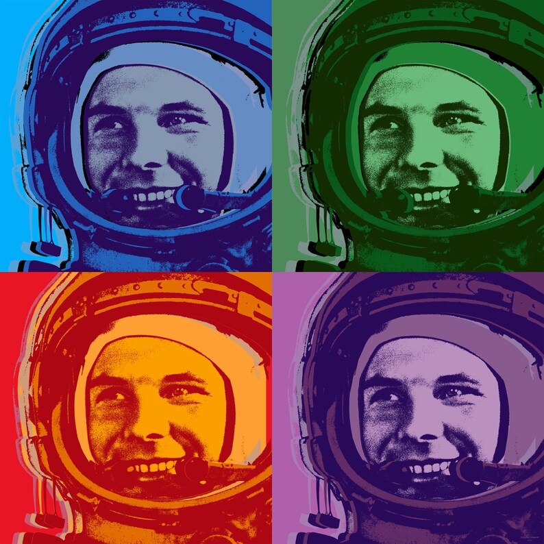 Yuri Gagarin Pop Art print - giclee on canvas image 2