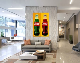 Coca cola Pop Art Warhol-stijl print