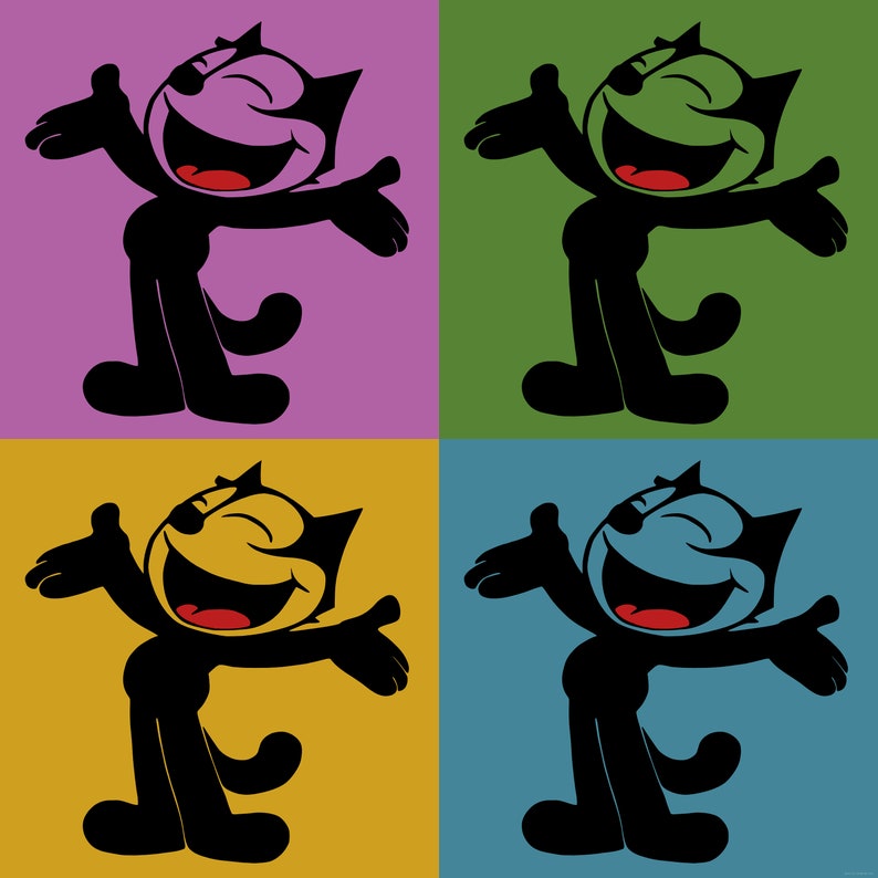 Felix the Cat Pop Art Print Etsy