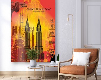 Chrysler Building - NYC - Pop Art Warhol style print