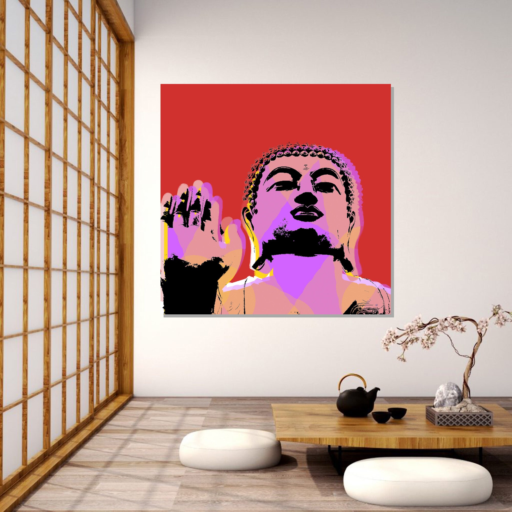 Buddha Pop Art Print Canvas - Etsy