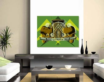 Citroen Traction Avant Pop Art Warhol style print