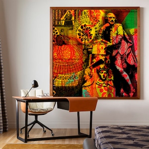 William Shakespeare Pop Art Warhol style collage - Giclee print on Canvas